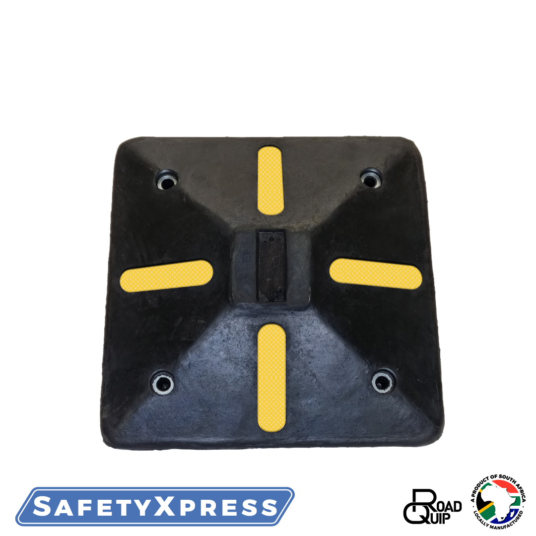 RQ-Speed-Bump-Square-Rubber-yellow-strips-01-25 Rubber Bumps - Image 1